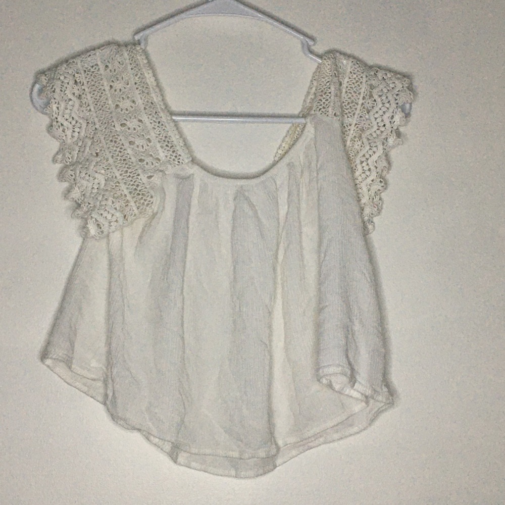 Alya off the shoulder crop top, white, size-M